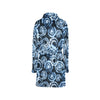 Tie Dye Dark Blue Print Design LKS306 Women's Fleece Robe