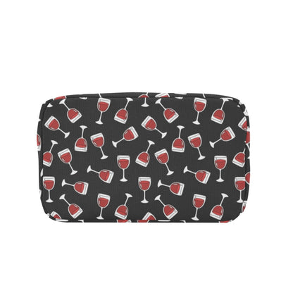 Wine Glass Print Design LKS303 Insulated Lunch Bag