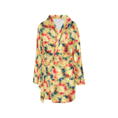 Tie Dye Print Design LKS302 Women's Fleece Robe