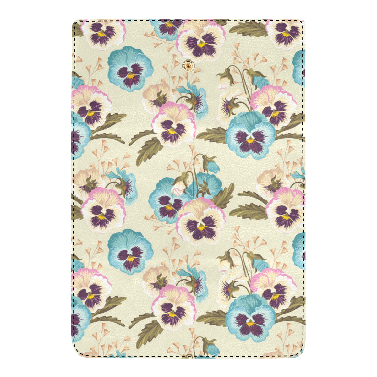 Pansy Pattern Print Design A02 Women's Trifold Wallet