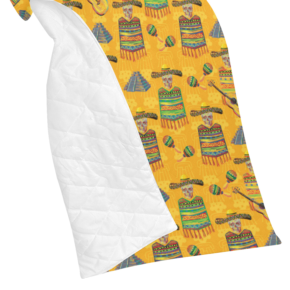Maracas Mexican Style Pattern Print Design 02 Premium Quilt