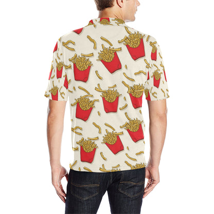 French Fried Pattern Print Design 01 Men Polo Shirt