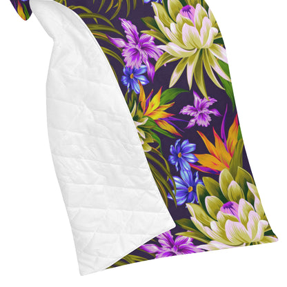 Water Lily Pattern Print Design WL08 Premium Quilt
