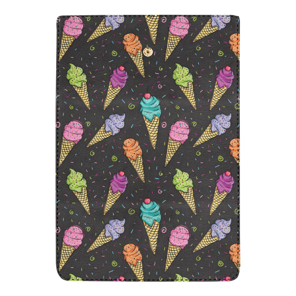 Ice Cream Pattern Print Design IC06 Women's Trifold Wallet