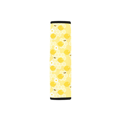Honey Bee Honeycomb Print Design LKS3010 Car Seat Belt Cover