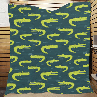 Alligator Pattern Print Design 03 Premium Quilt