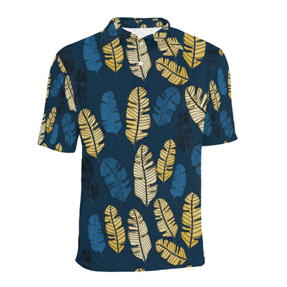 Banana Leaf Pattern Print Design BL09 Men Polo Shirt