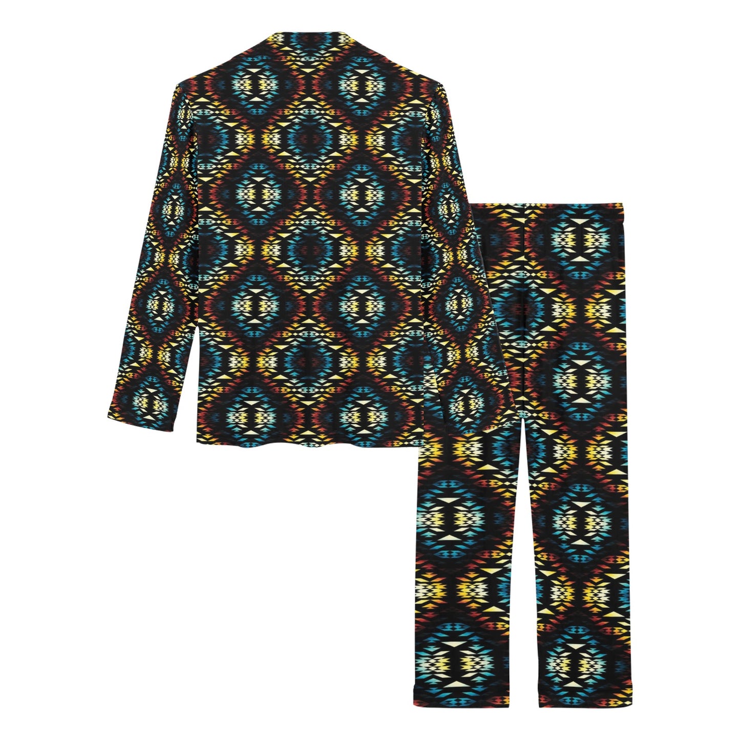 Tribal Pattern Print Design LKS309 Women's Long Pajama Set