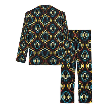 Tribal Pattern Print Design LKS309 Women's Long Pajama Set