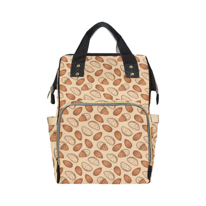 Almond Pattern Print Design 04 Diaper Bag Backpack