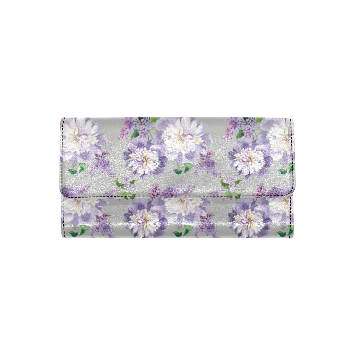 Lilac Pattern Print Design LI07 Women's Trifold Wallet