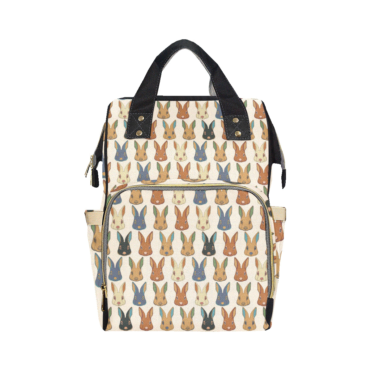 Rabbit Pattern Print Design RB04 Diaper Bag Backpack