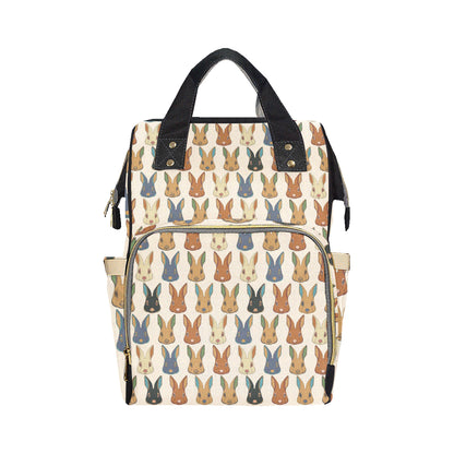 Rabbit Pattern Print Design RB04 Diaper Bag Backpack