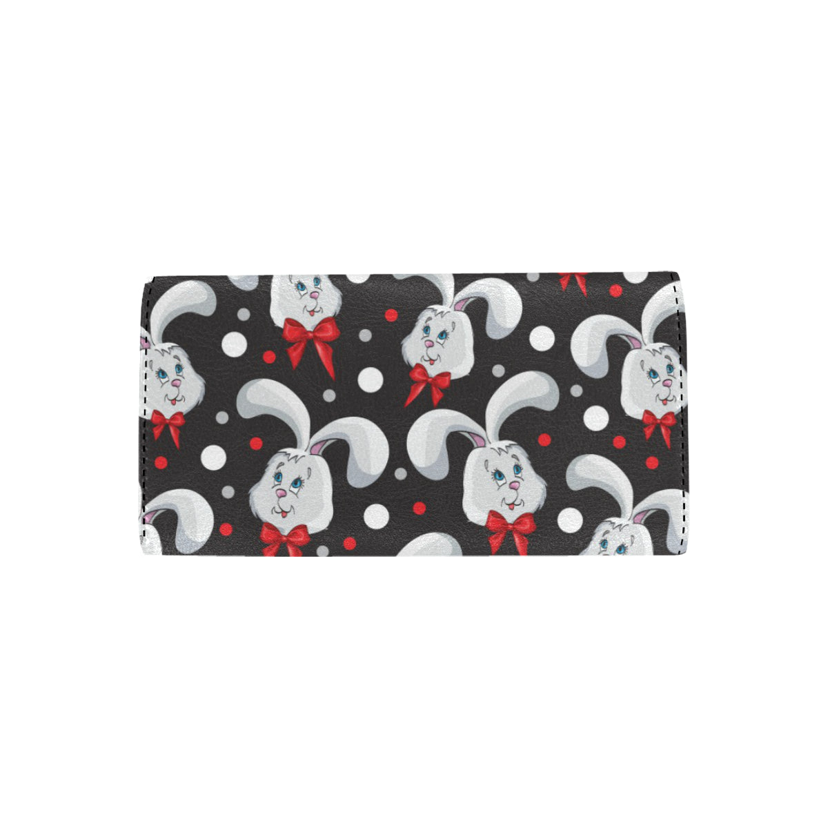 Rabbit Pattern Print Design RB012 Women's Trifold Wallet