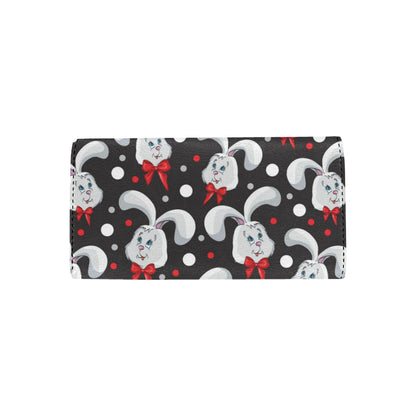 Rabbit Pattern Print Design RB012 Women's Trifold Wallet