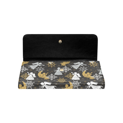 Angel Pattern Print Design 04 Women's Trifold Wallet
