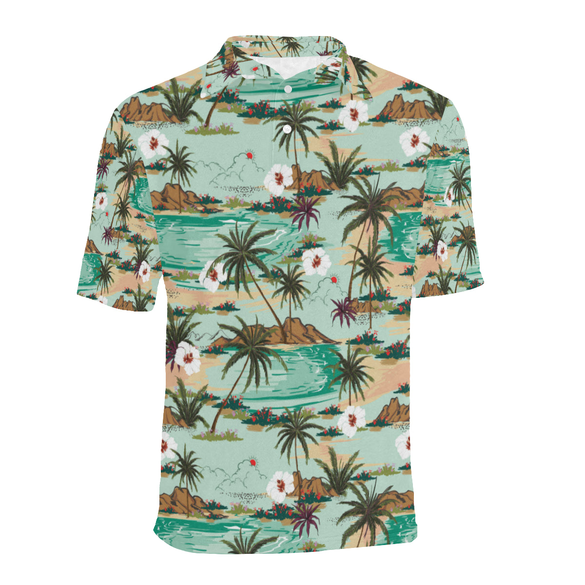 Pacific island Pattern Print Design A03 Men Polo Shirt