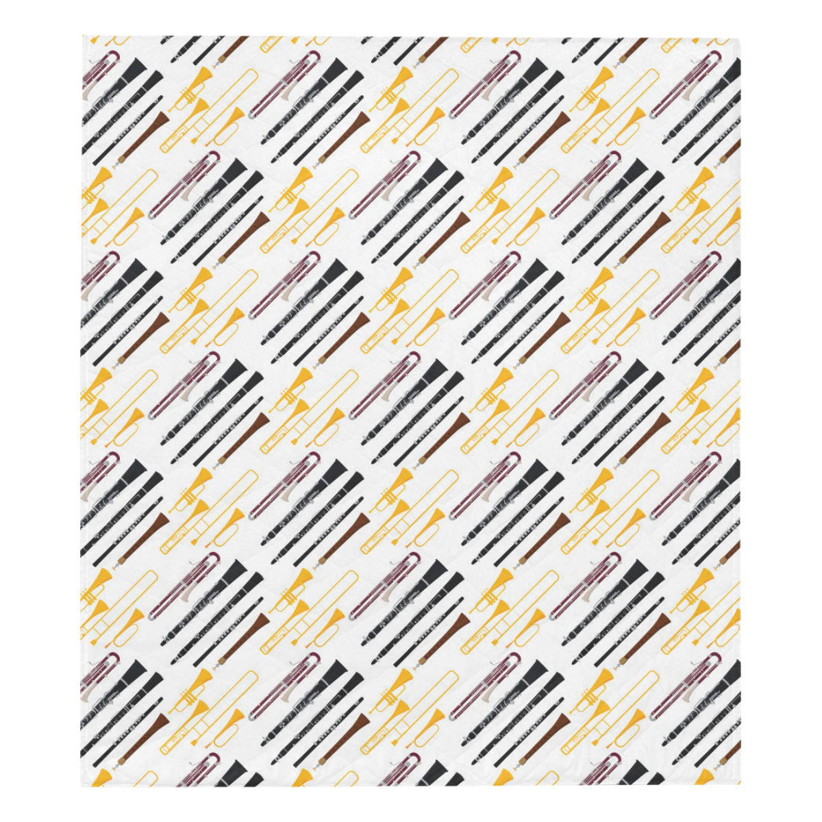 Clarinet Pattern Print Design 01 Premium Quilt