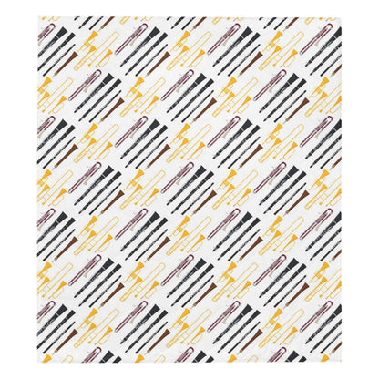 Clarinet Pattern Print Design 01 Premium Quilt