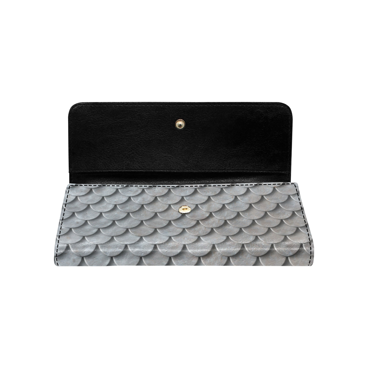 Armor Scales Pattern Print Design 03 Women's Trifold Wallet