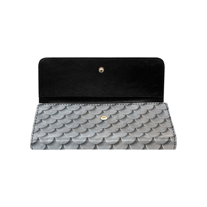 Armor Scales Pattern Print Design 03 Women's Trifold Wallet