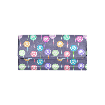 Lollipop Pattern Print Design LL03 Women's Trifold Wallet