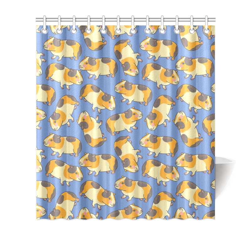 Guinea Pig Pattern Print Design 01 Shower Curtain