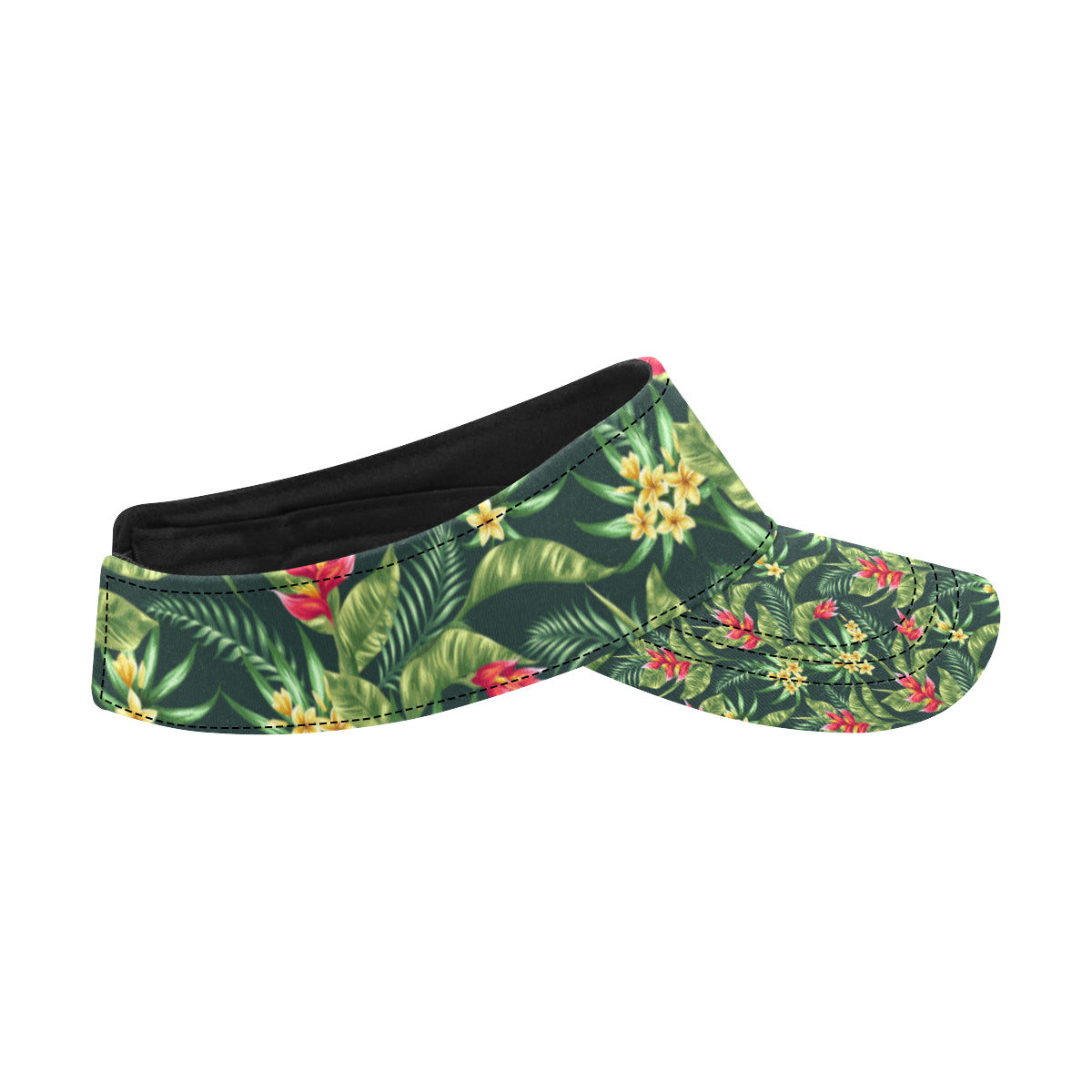 Tropical Folower Red Heliconia Print Unisex Sun Visor