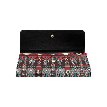 Tribal Aztec Indians native american Women's Trifold Wallet