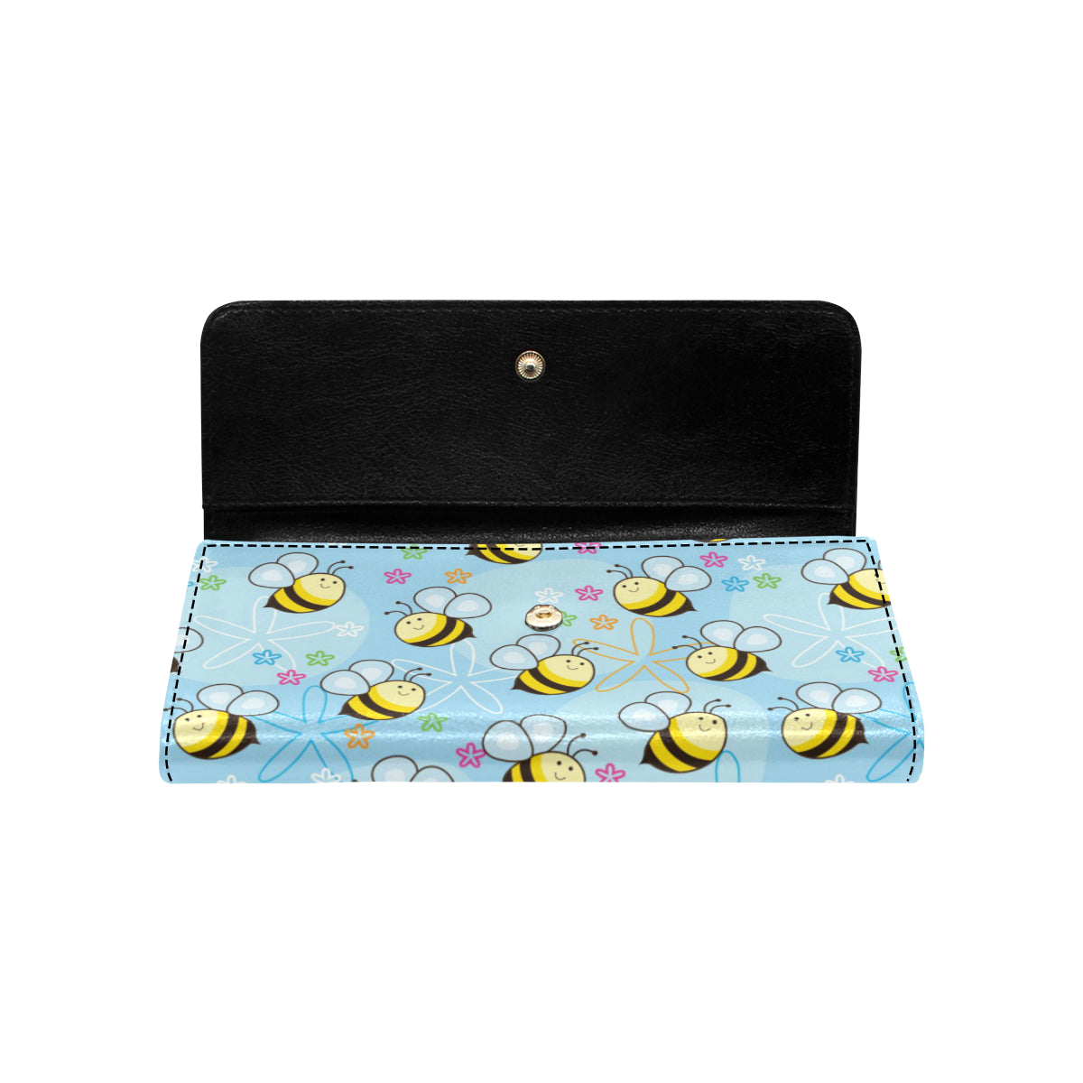 Bee Pattern Print Design BEE03 Women's Trifold Wallet