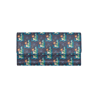 Aquarius Zodiac Pattern Print Design 03 Women's Trifold Wallet
