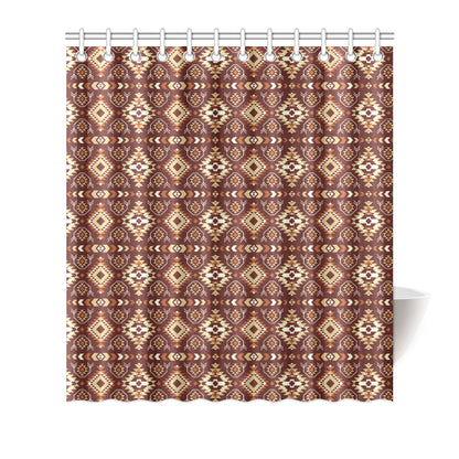 Navajo Native Color Print Pattern Shower Curtain