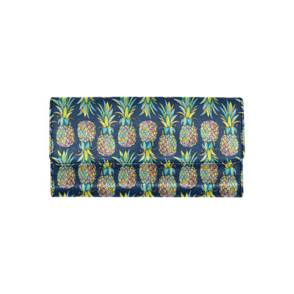 Pineapple Color Art Women's Trifold Wallet