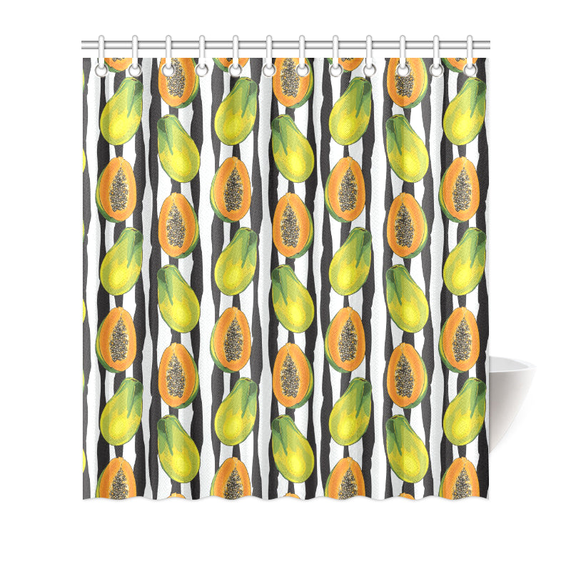Papaya Pattern Print Design PP01 Shower Curtain