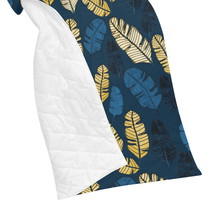 Banana Leaf Pattern Print Design BL09 Premium Quilt