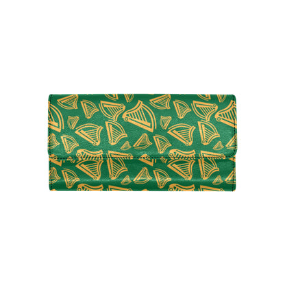 Harp Pattern Print Design 03 Women's Trifold Wallet