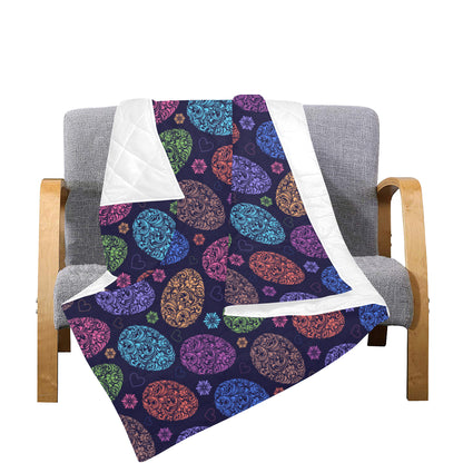 Easter Eggs Pattern Print Design RB012 Premium Quilt