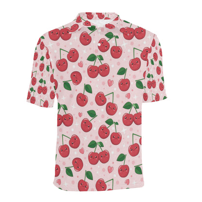 Cherry Pattern Print Design CH02 Men Polo Shirt