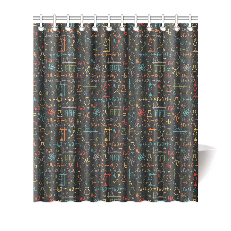 Chemical Pattern Print Design 03 Shower Curtain