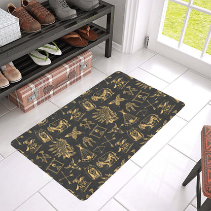 American indian Gold Style Rubber Doormat