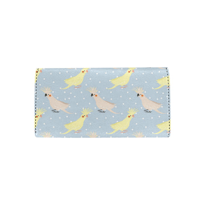 Cockatiel Pattern Print Design 03 Women's Trifold Wallet