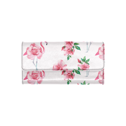 Flamingo Rose Pattern Women's Trifold Wallet