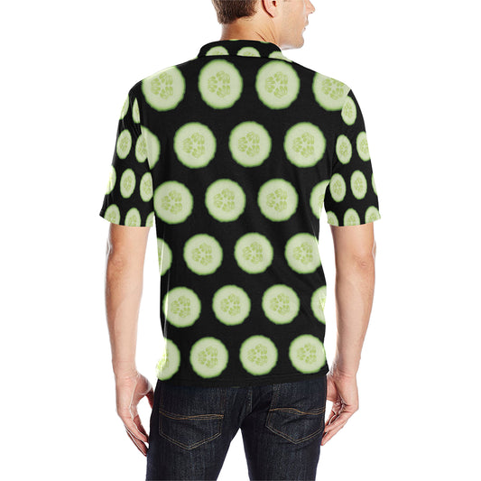 Cucumber Pattern Print Design CC02 Men Polo Shirt