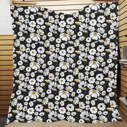 Daisy Pattern Print Design 02 Premium Quilt