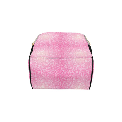 Breast cancer Pattern Print Design 02 Diaper Bag Backpack