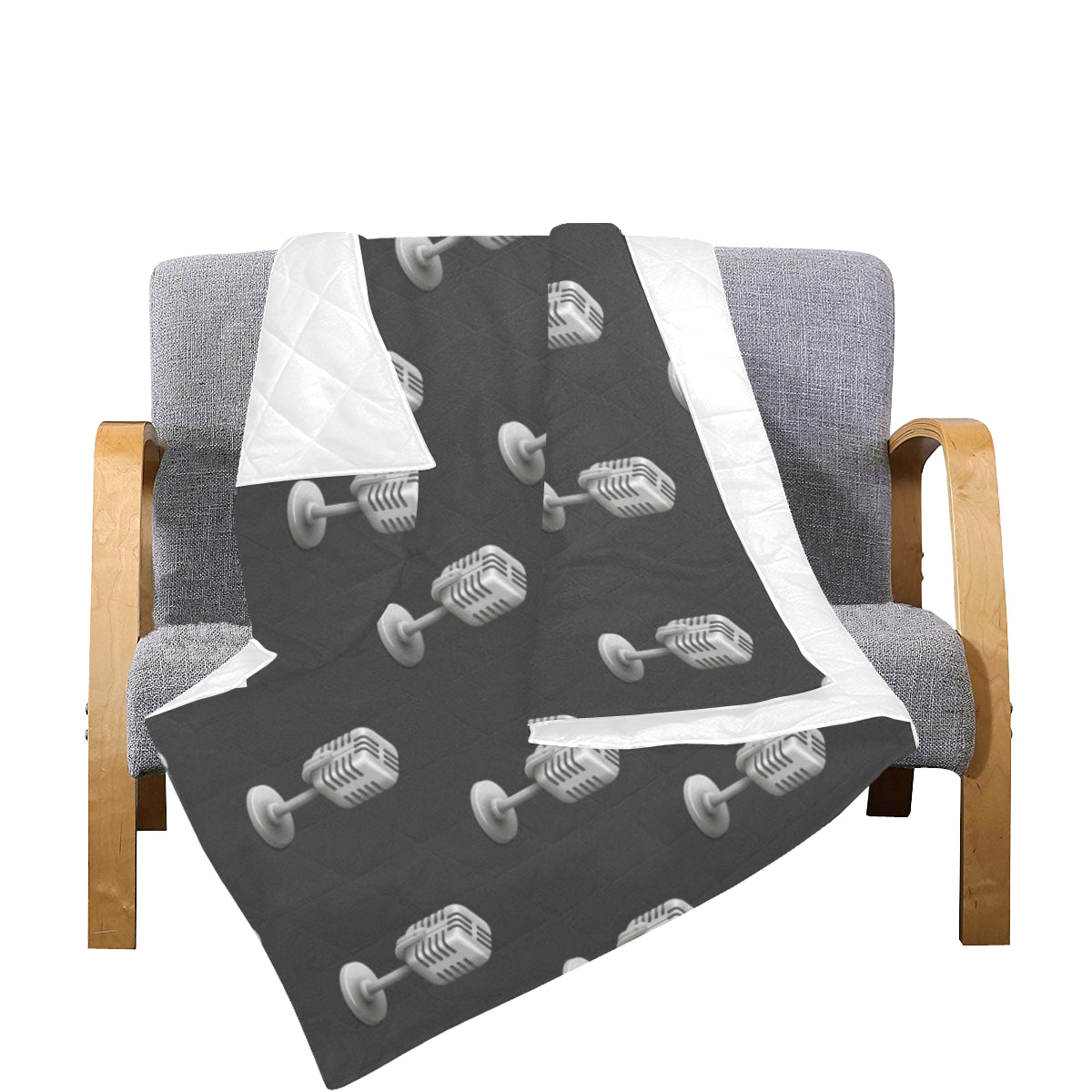 Microphone Vintage Pattern Print Design 01 Premium Quilt