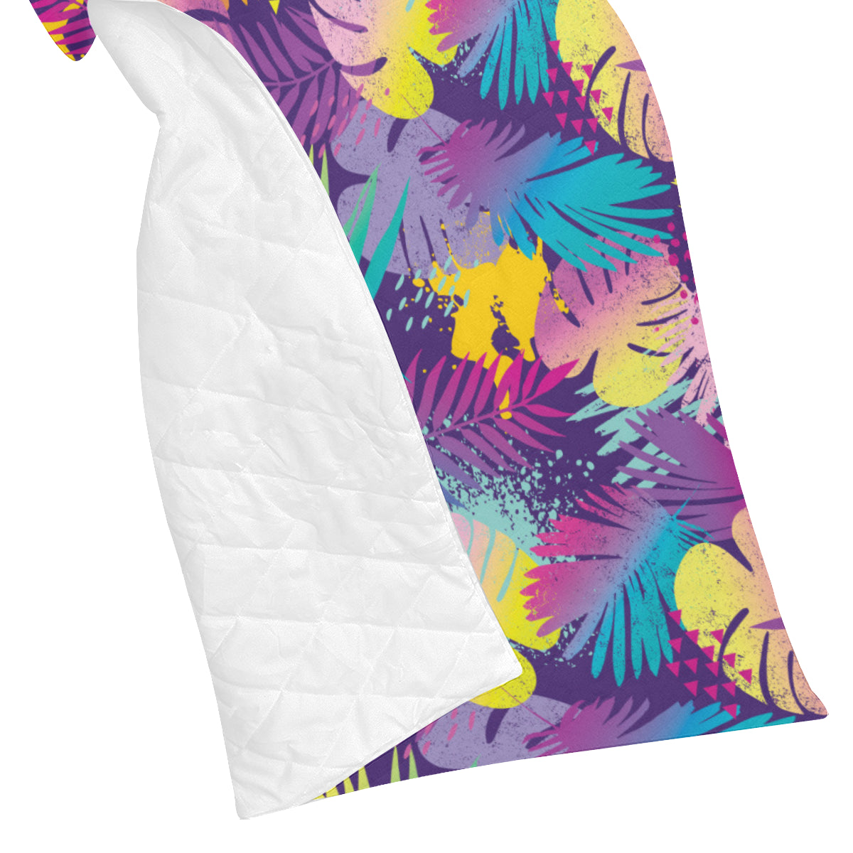 Palm Leaf Pattern Print Design A04 Premium Quilt