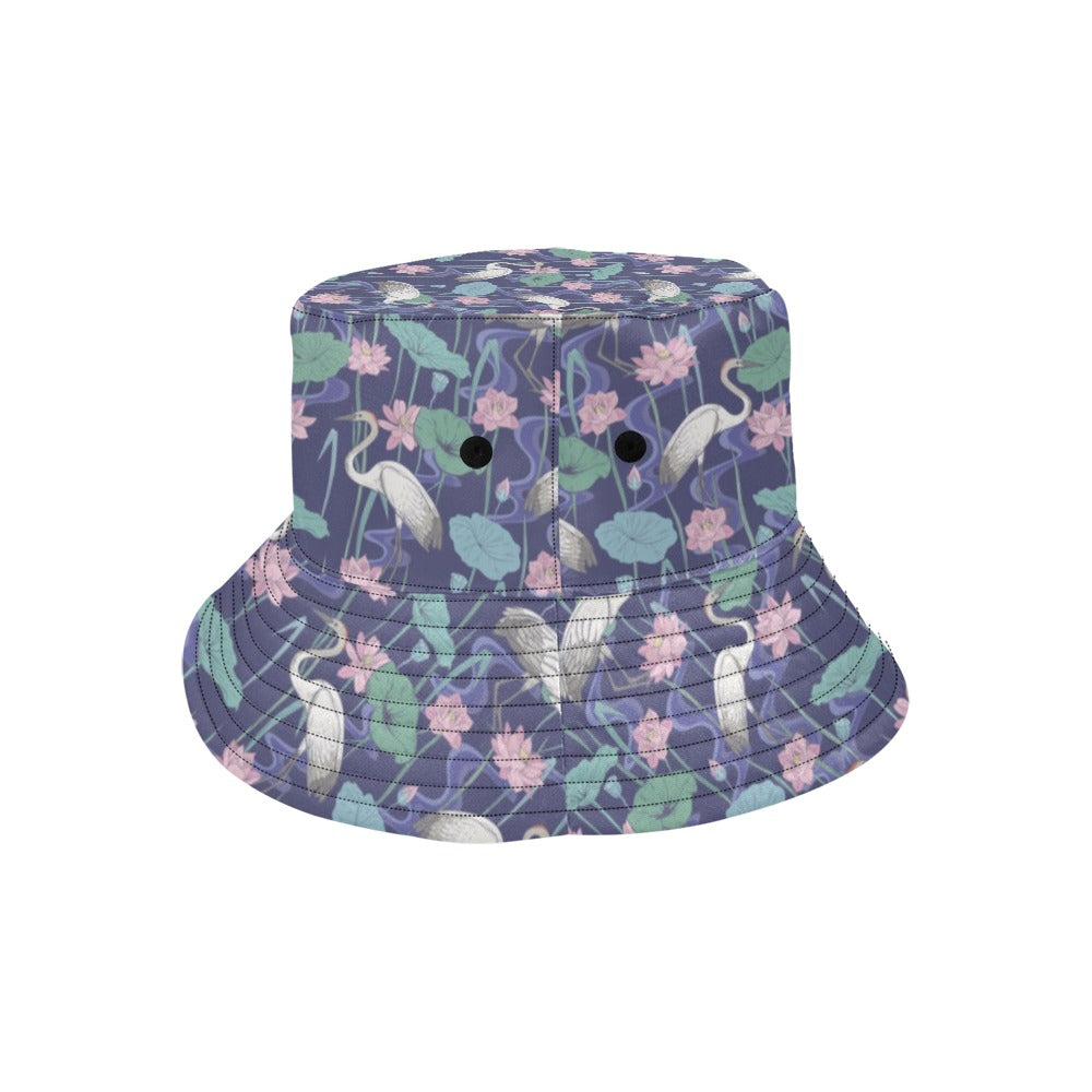 Water Lily Print Design LKS306 Unisex Bucket Hat