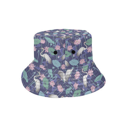 Water Lily Print Design LKS306 Unisex Bucket Hat