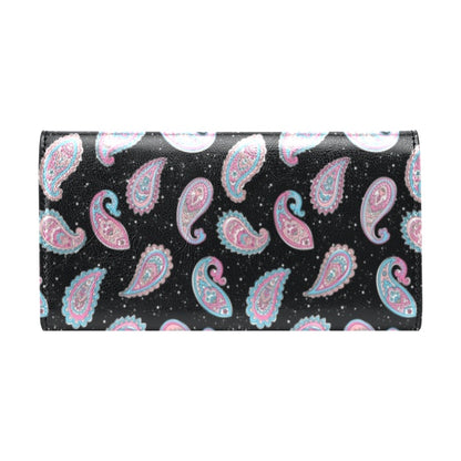 Paisley Pink Design Mandala Print Women's Trifold Wallet